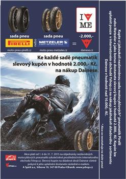 Ke každé sadě motocyklových pneumatik sleva -2000 na Dainese